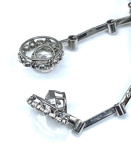 Collier Collier négligé - Platine et diamants taille ancienne, vers 1900 58 Facettes AB434