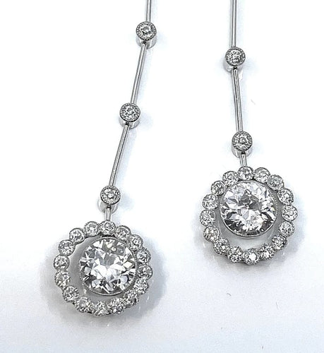 Collier Collier négligé - Platine et diamants taille ancienne, vers 1900 58 Facettes AB434