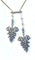 Boucles d'oreilles Parure Napoléon III - Collier négligé et boucles d’oreilles en or 18 ct, argent et diamants 58 Facettes AB437