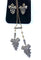 Boucles d'oreilles Parure Napoléon III - Collier négligé et boucles d’oreilles en or 18 ct, argent et diamants 58 Facettes AB437