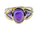 Bague 56 Bague en or jaune 18 carats ornée d’améthystes 58 Facettes AB445