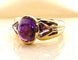 Bague 56 Bague en or jaune 18 carats ornée d’améthystes 58 Facettes AB445