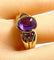 Bague 56 Bague en or jaune 18 carats ornée d’améthystes 58 Facettes AB445