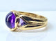 Bague 56 Bague en or jaune 18 carats ornée d’améthystes 58 Facettes AB445