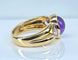 Bague 56 Bague en or jaune 18 carats ornée d’améthystes 58 Facettes AB445