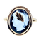 Bague 54 Bague en or jaune 18 carats avec camée en onyx, vers 1880 58 Facettes AB446