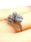 Bague 52 Bague en or blanc 18 carats sertie de 3 diamants 58 Facettes AB450