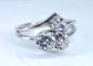 Bague 52 Bague en or blanc 18 carats sertie de 3 diamants 58 Facettes AB450