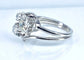 Bague 52 Bague en or blanc 18 carats sertie de 3 diamants 58 Facettes AB450