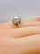 Bague 49 Bague marguerite en or blanc 18 carats et platine, perle et diamants 58 Facettes AB456