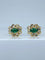 Boucles d'oreilles Boucles d'oreilles en or jaune 18 carats émeraudes et diamants 58 Facettes AB460