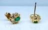 Boucles d'oreilles Boucles d'oreilles en or jaune 18 carats émeraudes et diamants 58 Facettes AB460