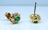 Boucles d'oreilles Boucles d'oreilles en or jaune 18 carats émeraudes et diamants 58 Facettes AB460
