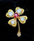 Boucles d'oreilles Boucles d’oreilles en or jaune 18 carats, rubis et diamants 58 Facettes AB459