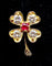 Boucles d'oreilles Boucles d’oreilles en or jaune 18 carats, rubis et diamants 58 Facettes AB459