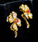 Boucles d'oreilles Boucles d’oreilles en or jaune 18 carats, rubis et diamants 58 Facettes AB459
