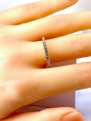Bague 54 Alliance - Bague en or jaune 18 carats et diamants 1 ct 58 Facettes AB461