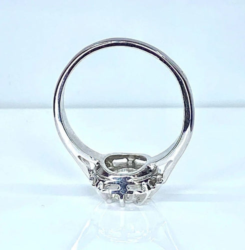 Bague 51 Bague en or blanc 18 carats avec diamant taille brillant 58 Facettes AB462