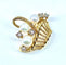 Broche Broche panier en or jaune 18 carats avec perles et diamants 58 Facettes AB467