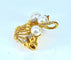 Broche Broche panier en or jaune 18 carats avec perles et diamants 58 Facettes AB467