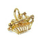 Broche Broche panier en or jaune 18 carats avec perles et diamants 58 Facettes AB467