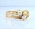 Bague 53 Bague toi et moi en or jaune 18 carats, diamant et perle 58 Facettes AB470