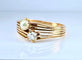 Bague 53 Bague toi et moi en or jaune 18 carats, diamant et perle 58 Facettes AB470