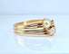 Bague 53 Bague toi et moi en or jaune 18 carats, diamant et perle 58 Facettes AB470