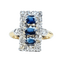 Bague 58 Bague en or 18 carats sertie de saphirs et diamants, vers 1900 58 Facettes AB483