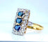 Bague 58 Bague en or 18 carats sertie de saphirs et diamants, vers 1900 58 Facettes AB483