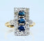 Bague 58 Bague en or 18 carats sertie de saphirs et diamants, vers 1900 58 Facettes AB483