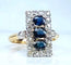 Bague 58 Bague en or 18 carats sertie de saphirs et diamants, vers 1900 58 Facettes AB483