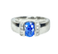 Bague 56 Bague jonc en or blanc 18 carats, saphir et diamants 58 Facettes AB501