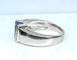 Bague 56 Bague jonc en or blanc 18 carats, saphir et diamants 58 Facettes AB501