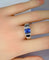 Bague 56 Bague jonc en or blanc 18 carats, saphir et diamants 58 Facettes AB501