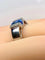 Bague 56 Bague jonc en or blanc 18 carats, saphir et diamants 58 Facettes AB501