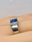 Bague 56 Bague jonc en or blanc 18 carats, saphir et diamants 58 Facettes AB501
