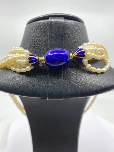 Collier Collier 10 rangs de perles de culture Biwa, fermoir en or 18 carats 58 Facettes AB507