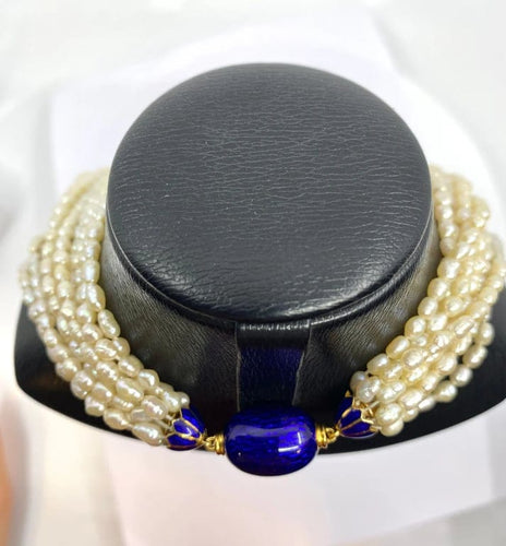Collier Collier 10 rangs de perles de culture Biwa, fermoir en or 18 carats 58 Facettes AB507