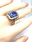 Bague 58 Bague Art déco en or blanc 18 carats, saphir Ceylan 9,40 ct et diamants 58 Facettes AB503