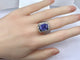 Bague 58 Bague Art déco en or blanc 18 carats, saphir Ceylan 9,40 ct et diamants 58 Facettes AB503