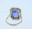 Bague 58 Bague Art déco en or blanc 18 carats, saphir Ceylan 9,40 ct et diamants 58 Facettes AB503