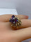 Bague 50 Parure - Bague et boucles d’oreilles en or jaune 18 carats, améthystes et diamants 58 Facettes AB506