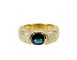 Bague 52 Bague jonc en or jaune 18 carats avec saphir et diamants 58 Facettes AB511