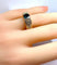 Bague 52 Bague jonc en or jaune 18 carats avec saphir et diamants 58 Facettes AB511