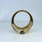 Bague 52 Bague jonc en or jaune 18 carats avec saphir et diamants 58 Facettes AB511