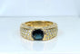 Bague 52 Bague jonc en or jaune 18 carats avec saphir et diamants 58 Facettes AB511