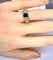 Bague 52 Bague jonc en or jaune 18 carats avec saphir et diamants 58 Facettes AB511