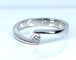 Bague 54 Bague solitaire en or blanc 18 carats et diamant taille octogonale 58 Facettes AB510