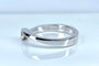 Bague 54 Bague solitaire en or blanc 18 carats et diamant taille octogonale 58 Facettes AB510